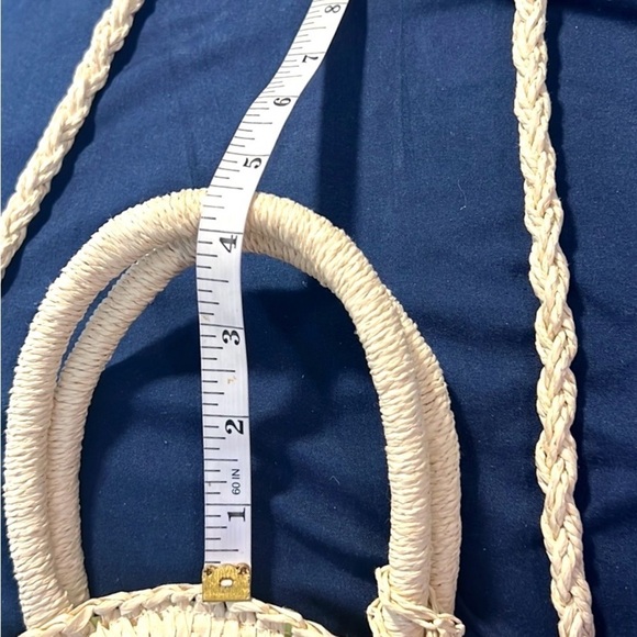 Solid & Striped, Summer Ivory/Lime Woven Satchel,Shoulder Strap/Handbag,EUC - Picture 11 of 14